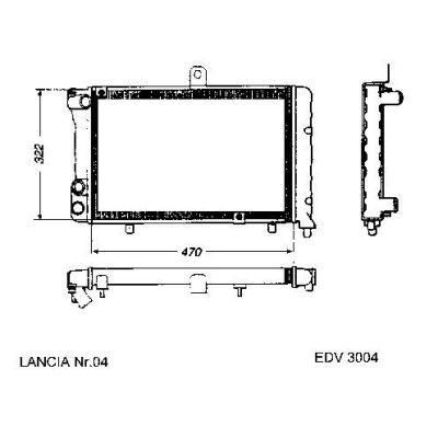 NEU + Kühler Lancia Delta / Prisma 1.3 / 1.5 / 1.6 - 9.82 - 8.85 - Kühlsystem Wasserkühler / Radiator + + + NE | MAV - 44318