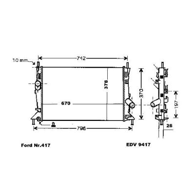 NEU + Kühler Mazda 3 1.6 CiTD Schaltgetriebe / Klimaanlage - 9.03 - 8.xx - Volvo S 40 / V 50 1.6 TD / 2.0 TD S | MAV - 45012 [ Mazda ]