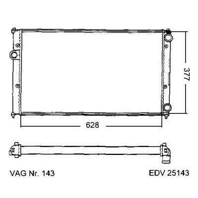 NEU + Kühler Seat Inca 1.4 / 1.6 / 1.9 D Schaltgetriebe / Klimaanlage - 9.95 - 8.xx - VW Polo / + Variant 6N / | MAV - 45327 [ Inca ]