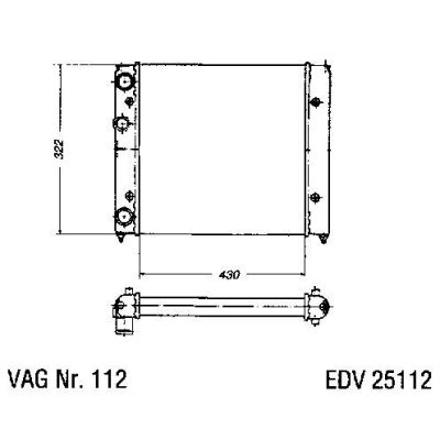 NEU + Kühler VW Golf 3 / Vento 1H0 / 1H2 1.4 / 1.6 Schaltgetriebe - VAG / VW / Audi 9.91 - 8.xx - Kühlsystem W | MAV - 45301