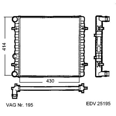 NEU + Kühler VW Golf 4 / Bora 1J0 / 1J2 1.4 - 16V / 1.6 Schaltgetriebe - VAG / VW / Audi 9.97 - 8.xx - Seat Le | MAV - 45340 [ VW ]