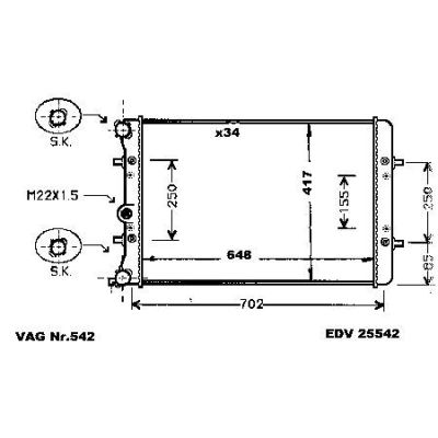 NEU + Kühler VW Golf 4 / Bora 1J0 / 1J2 2.3 - 24V / 2.8 - 24V Schaltgetriebe / Klimaanlage - VAG / VW / Audi 9 | MAV - 45380 [ VW ]