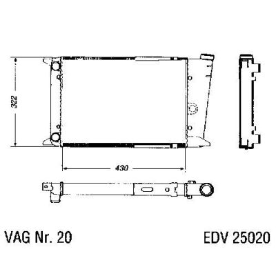 NEU + Kühler VW Jetta 1 16 / 17 1.1 / 1.3 Schaltgetriebe - VAG / VW / Audi 9.79 - 8.81 - VW Scirocco 1 53 1.1 | MAV - 45216 [ Jetta ]