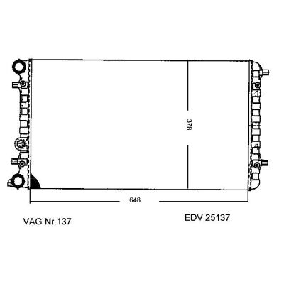 NEU + Kühler VW New Beetle 1Y 1.8 Schaltgetriebe - VAG / VW / Audi 9.99 - 8.xx - Kühlsystem Wasserkühler / Rad | MAV - 45322