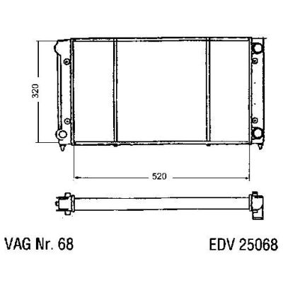 NEU + Kühler VW Passat 35i 1.6 / 1.8 Schaltgetriebe / Automatic - VAG / VW / Audi 9.88 - 8.93 - Seat Toledo 1. | MAV - 45263 [ VW ]