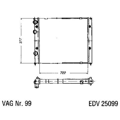 NEU + Kühler VW Passat 35i 1.9 D / 1.9 TD / 2.8 - VR6 Schaltgetriebe / Automatic / Klimaanlage - VAG / VW / Au | MAV - 45292