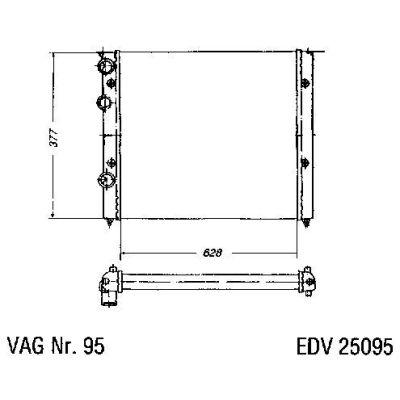 NEU + Kühler VW Passat 35i 2.8 - VR6 Schaltgetriebe / Automatic - VAG / VW / Audi 9.88 - 8.93 - Kühlsystem Was | MAV - 45288