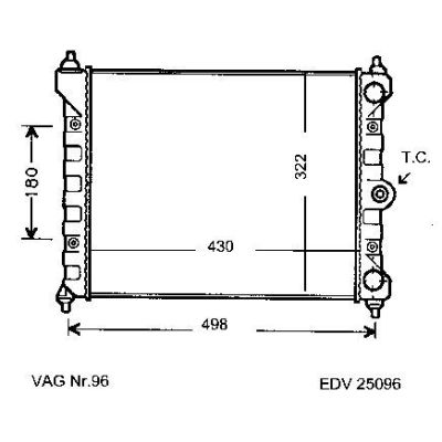 NEU + Kühler VW Polo 6N / Classik 1.9 SDi AEY Schaltgetriebe - VAG / VW / Audi 9.95 - 8.xx - VW Caddy .2 6KV 1 | MAV - 45289 [ 6N ]