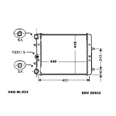 NEU + Kühler VW Polo 9N 1.2 - 6V / 1.2 - 12V / 1.4 - 16V / 1.9 SDi Schaltgetriebe - VAG / VW / Audi 9.01 - 8.0 | MAV - 45371 [ 9N ]