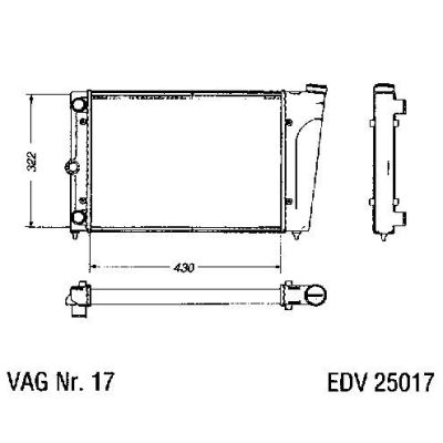 NEU + Kühler VW Polo / Derby .2 86C / + GT 1.1 / 1.3 Schaltgetriebe - VAG / VW / Audi 9.81 - 8.83 - VW Golf 1 | MAV - 45213 [ Polo ]