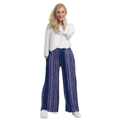 AKH FASHION weite HOSE große Größen Lagenlook Damen - Blau, Einheitsgröße-Maßangaben beachten, Viskose, Elasthan | akh-fashion-1529