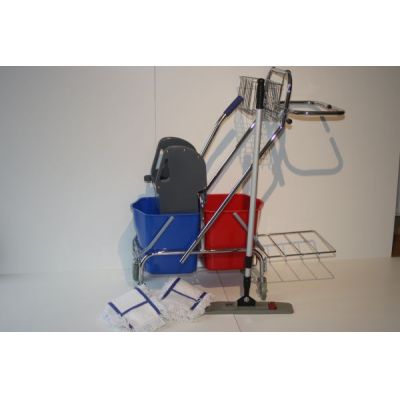 CLEANSV® REINGUNGSWAGEN Dofa 20 plus mit Mop Set Magic click 50 cm + 3 Baumwollmop | 00-000017.4 / EAN:0738613497053