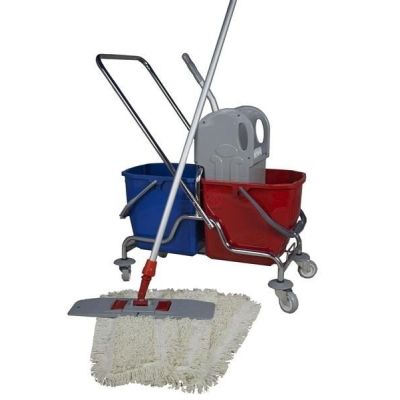 CleanSV® Wischset 50 cm Reinigungswagen Putzwagen Bodenwischer Mop | 00-000037.1 / EAN:4251228375333