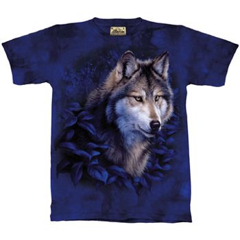 M - T-Shirt Kinder Wolf in Blue Foliage (The Mountain), nur noch M & XL | 15-1089