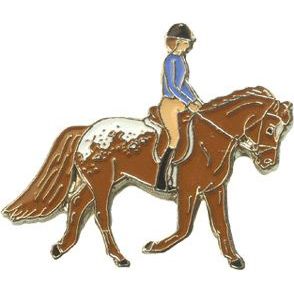 Pferde-Pin Appaloosa mir Reiter | 20567-26