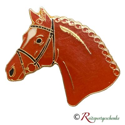 Pferde-Pin Warmblut Portrait Fuchs | 20582F-25