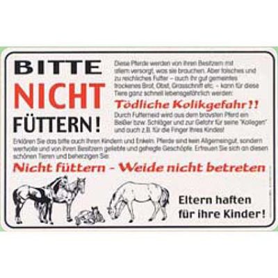 Schild bitte nicht füttern klein | 30862-FAN-30862-S