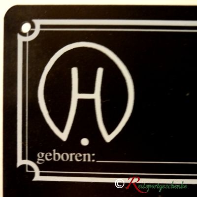 Stalltafel Boxenschild Stallschild mit Brandzeichen Hessen | 72-01-09 HE