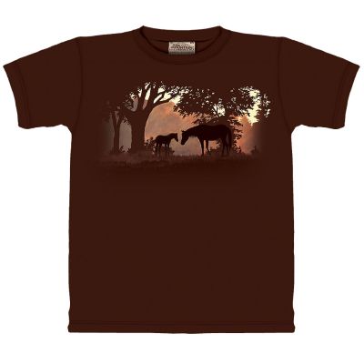 T-Shirt Pferd: Silhouette Sunset, Gr. XL (The Mountain) | 10-2129