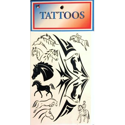 Tattoos Pferde, schwarz-weiß | 40287-25