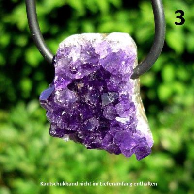 Amethyst Drusenstück gebohrt Anhänger | 145-1503-3