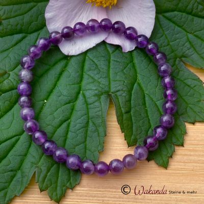 Armband Amethystquarz Kugeln 6 mm | 121-2405