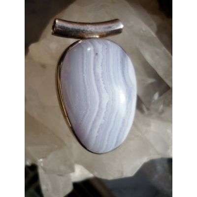 Chalcedon, Anhänger mit Rohr Silber 925 | 131-CHAB-GAB