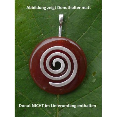 Für 30 mm Donut, glänzend - Donuthalter Spirale, Messing versilbert | 262-1102