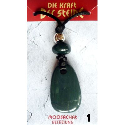 Kraftstein-Kette Moosachat | 153-1115