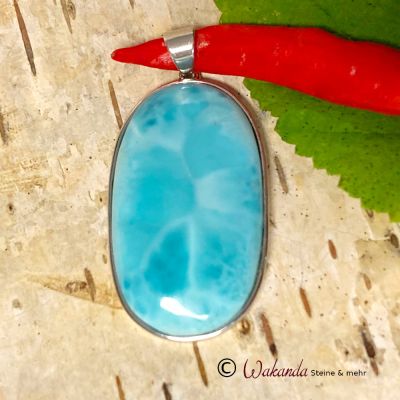 Larimar Anhänger in Silber 925 Fassung | 131-2215