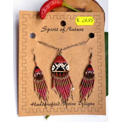 Schmuckset Indianer (Kette und Ohrhänger) | IND-SET-LC