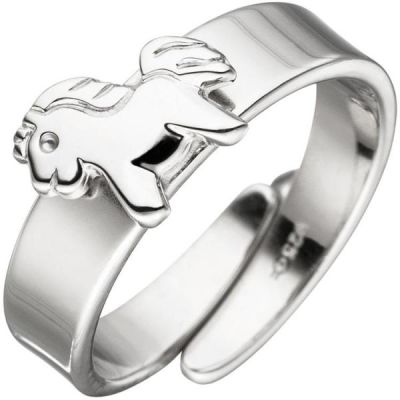 46 - Kinder Ring Pferd Pony 925 Sterling Silber verstellbar | 47136 / EAN:4053258324561