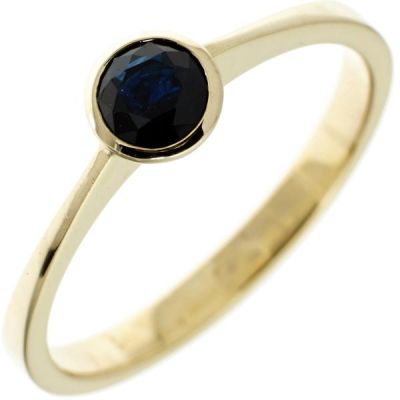 50 - Damen Ring 333 Gelbgold 1 Safir blau | 39866 / EAN:4053258236543