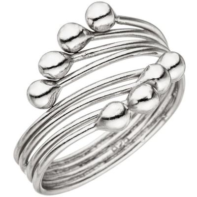 50 - Damen Ring 4-reihig 925 Sterling Silber Silberring | 50279