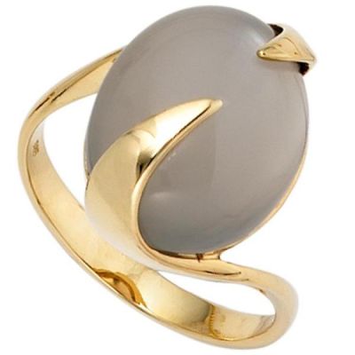 50 - Damen Ring 585 Gold Gelbgold 1 Mondstein Goldring | 37740 / EAN:4053258050422