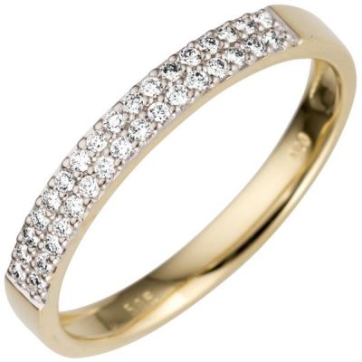 50 - Damen Ring 585 Gold Gelbgold, 33 Diamanten Goldring | 53421 / EAN:4053258517123