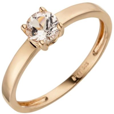 50 - Damen Ring 585 Gold Rotgold 1 Morganit rosa Goldring Morganitring | 50461 / EAN:4053258355558