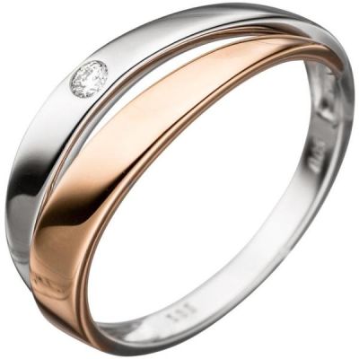 50 - Damen Ring 585 Gold Weißgold Rotgold Diamant Brillant | 44823 / EAN:4053258288849