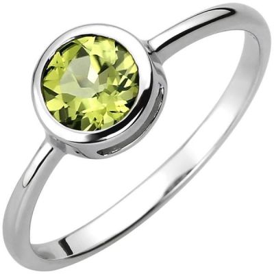 50 - Damen Ring 925 Sterling Silber 1 Peridot grün | 52798 / EAN:4053258507032