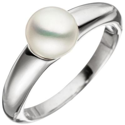 50 - Damen Ring 925 Sterling Silber, 1 Perle Perlenring | 46491 / EAN:4053258309094