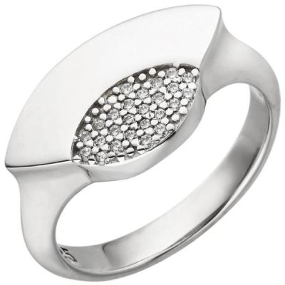 50 - Damen Ring 925 Sterling Silber 25 Zirkonia 10,2 m breit | 52428 / EAN:4053258510056