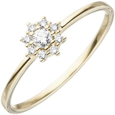 52 - Damen Ring 333 Gold, Gelbgold 9 Zirkonia | 53388 / EAN:4053258519141