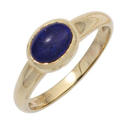 52 - Damen Ring 585 Gold Gelbgold 1 Lapislazuli blau Goldring | 42476 / EAN:4053258251690