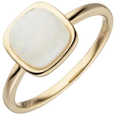 52 - Damen Ring 585 Gold Gelbgold 1 Opal Goldring | 53397 / EAN:4053258525609