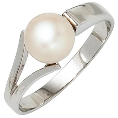 52 - Damen Ring 925 Sterling Silber, rhodiniert 1 Perle | 40446 / EAN:4053258238851