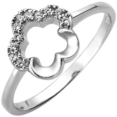 52 - Damen Ring Blume 925 Sterling Silber 11 Zirkonia | 52675 / EAN:4053258505472