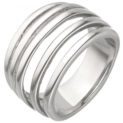 52 - Damen Ring Edelstahl breit | 54406 / EAN:4053258547458