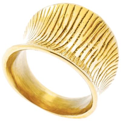 52 - Damen Ring Edelstahl gelbgoldfarben beschichtet breit | 54412 / EAN:4053258546994