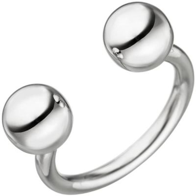 52 - Damen Ring Kugel Kugeln 925 Sterling Silber Kugelring offen | 48286 / EAN:4053258328385