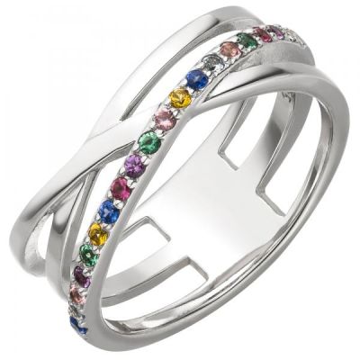 54 - Damen Ring 925 Sterling Silber mit bunten Zirkonia | 54291 / EAN:4053258547656